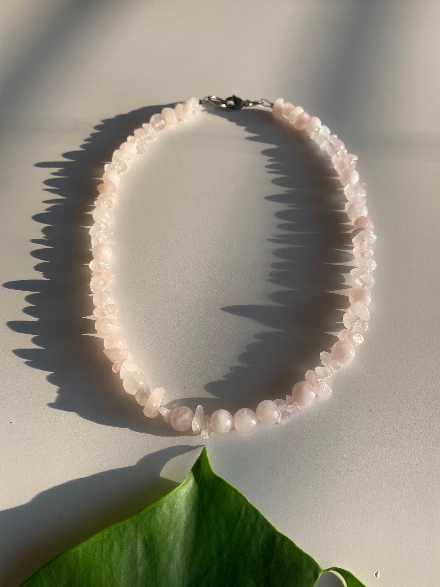Rose Quartz Crown Necklace