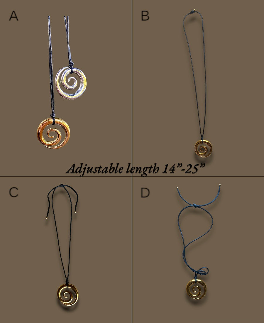 Spiral Necklace- Life Energy, Feminine Power, Rebirth