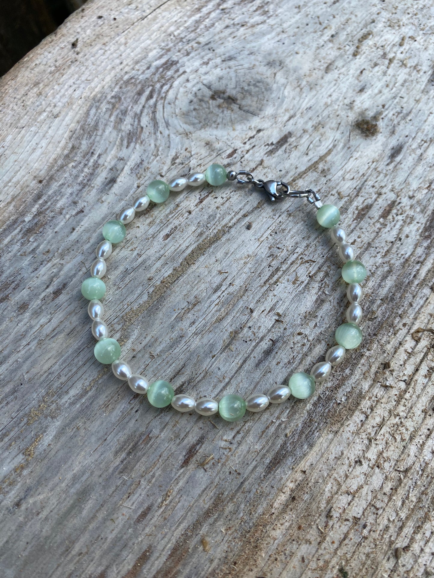 Green Selenite Anklet