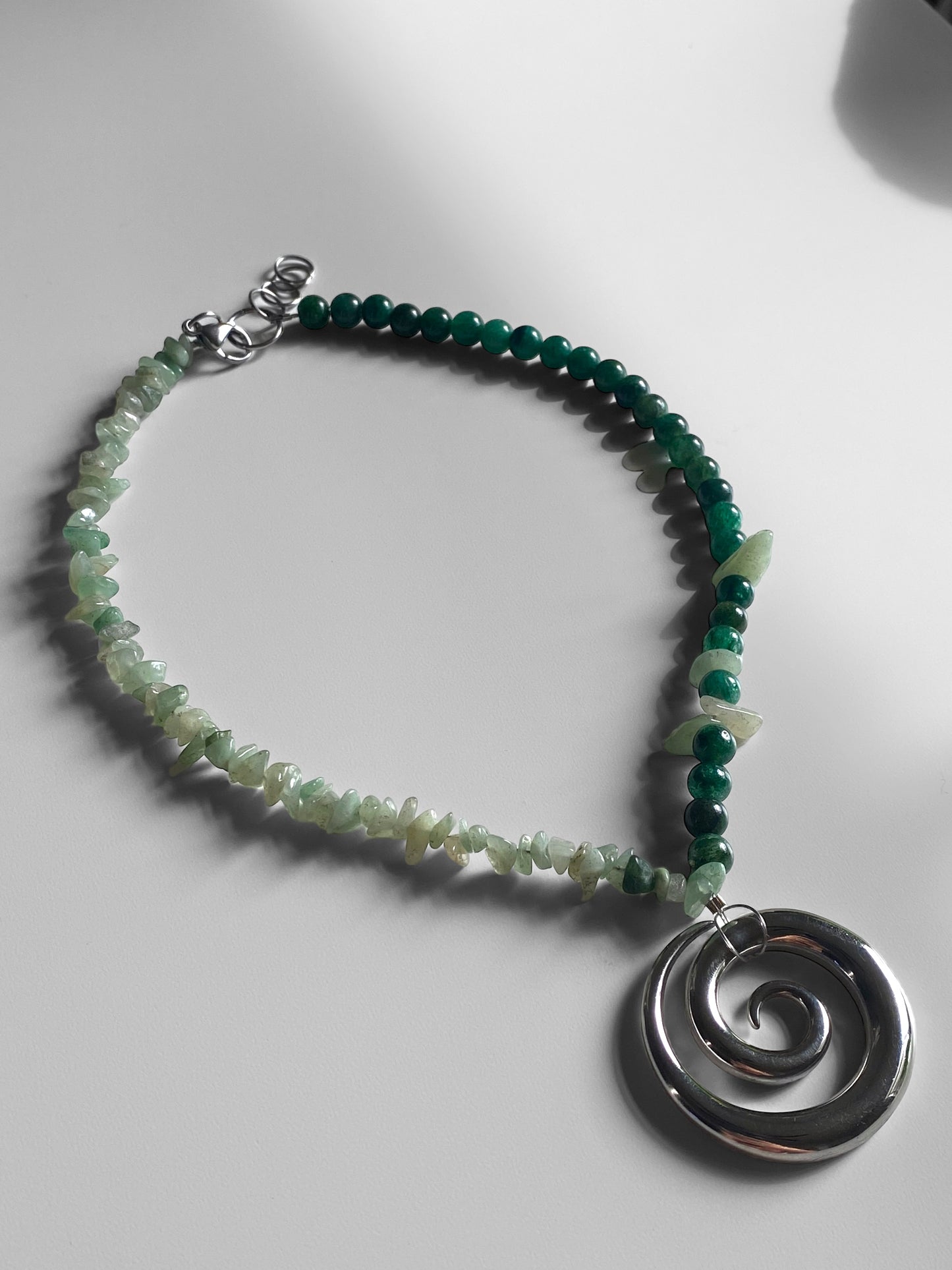 Lovely Siren Necklace: Green Aventurine