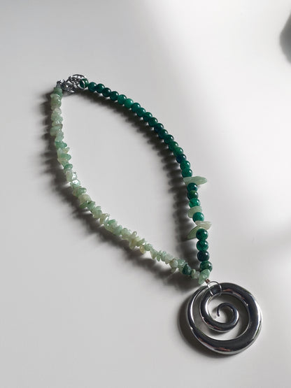 Lovely Siren Necklace: Green Aventurine