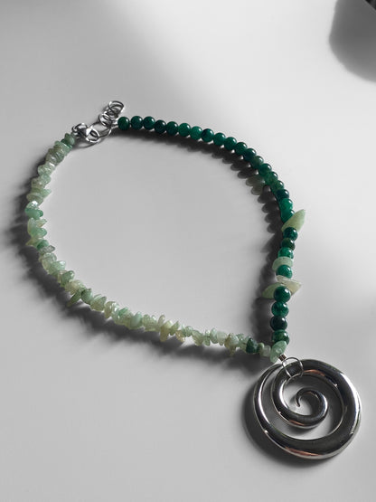 Lovely Siren Necklace: Green Aventurine